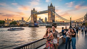 วีซ่าอังกฤษ ราคา ภาพวิว Tower Bridge และแม่น้ำเทมส์ในกรุงลอนดอน