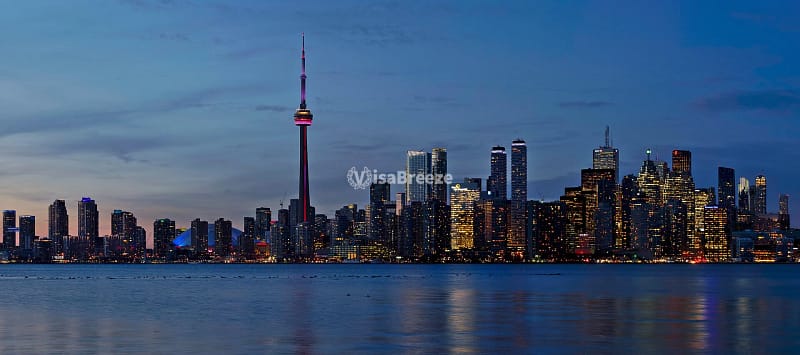 ขอวีซ่าแคนาดา ท่องเที่ยว Toronto skyline